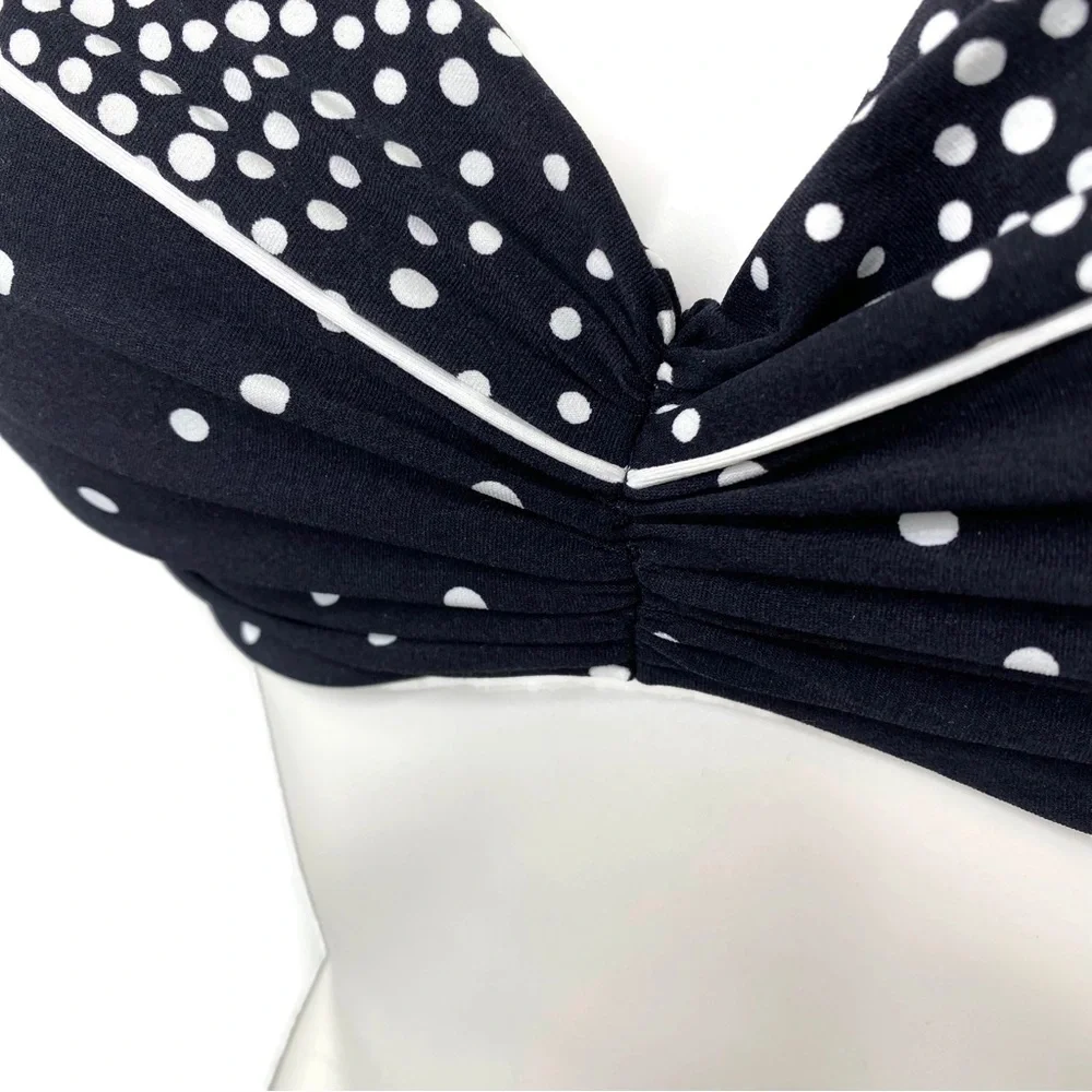 Coco Reef Bra Sized Clarity Dots Cast Black Back Tie for Custom Fit 32/34D